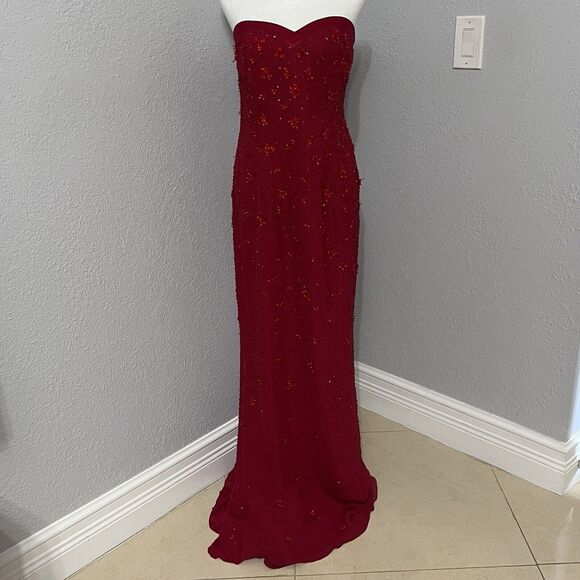 Escada Dresses & Skirts - VTG RARE Escada Couture Wedding Evening Gown Red Bows Maxi Dress EUR 38/ US 8